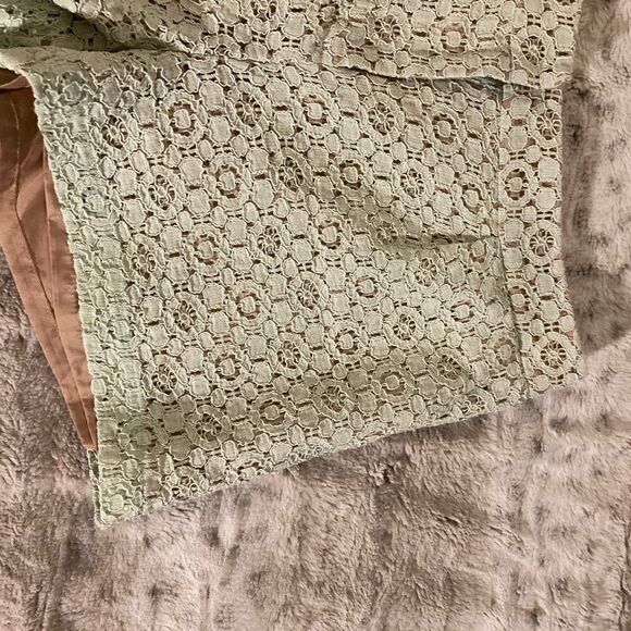 : : VICTORIA BECKHAM for Target Pale Mint Green Lace Shorts with Tan Lining : : - Picture 7 of 11